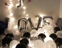 32 inç Alfabe Mektubu Aşk Gümüş Altın Gül Altın Renk Folyo Balon Kalp Helyum Düğün için Sevgililer Günü Parti Dekorasyon