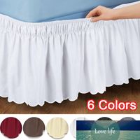 New Solid Elastic Bed Skirt Home Hotel Bedroom Decorations S...