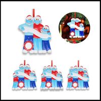 Christmas Tree Quarantine Family Ornaments DIY Name Decor Personalized of 3 4 5 6 With Face Mask Hand Sanitizer DHL Free a25