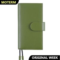 Motherm Original Weeks Cover für Hobo Weeks mit Backtasche und doppeltem Clacs Notebook Tagebuch Kieselstein Lederplaner Oganizer 220216