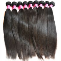 100% Unprocessed Virgin Wholesale Lot 9PCS Bundle Brazilian Hair For Black Woman Straight Natural Hair Extension 12A Top Quality 1b Color 100g pcs