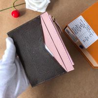 고품질의 새로운 패션 클래식 지갑 여성 지갑 카드 홀더 여성 줄무늬 텍스처링 지갑 짧은 작은 지갑 먼지 가방과 상자