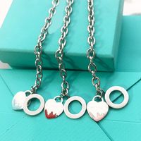 heart bracelets women A set of packaging stainless steel Link chain on hand pink green <strong>fashion jewelry</strong> Valentine day gifts for girlfriend accessories wholesale