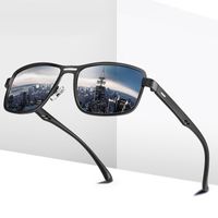 Novos óculos de sol polarizados de alumínio homens viajar dirigindo sol óculos clássico masculino óculos gafas