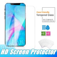 Gehard Glass Screen Protector voor iPhone 13 Mini 12 Pro Max Samsung Galaxy A52 A72 A32 A02S A03S A12 A21S S21 FE 11 XR XS X 8 7 Plus Edition Film 9H Anti Shatter