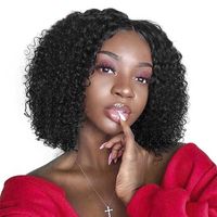 Pixie Kesim Peruk Afro Kinky Kıvırcık Brezilyalı Kısa İnsan Saç Peruk Modern Gösteriler Kadınlar için Jerry Tam Peruk