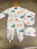 Newborn Infant Baby Romper Girl Boy Spring Autumn Warm Blanket Children Kids Long Sleeve Cotton Swaddling Jumpsuit Hat 3Pcs Outfits 3-18M