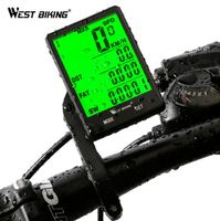 WEST ركوب دراجات 2.8 "LED الرقمية أسعار ماء الحاسوب دراجات اللاسلكي السلكية MTB الطريق للدراجات عداد المسافات ساعة توقيت عداد السرعة الدراجة الحاسوب