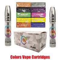 Colors Vape Cartridges Pod 0.8ml Atomizers 510 Thread Tank Thick Oil Full Ceramic Pen Empty E-Cigarettes Carts With Retail Packagi2324