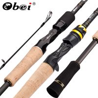 Obei Elf 1.68m 2.1m 2.4 Casting Spinning Fishing Rod Travel Ultra Light Street Boat Lure Two Tips 5-50g M ML MH Fast 220105