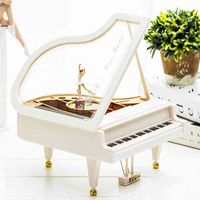Piano Music Box Ballet Dancer Piano Ornament Classical Musical Toy Home Room Decoration Kids Gift #D0 Y211229