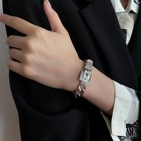 Link, cadeia amorcome simples chunky cinto de cinto de fivela bracelete para mulheres homens hip hop metal ajustável pulseira pulseiras casal jóias