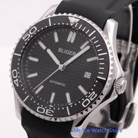 Wristwatches 41mm Automatic Mechanical Mens Watch Rubber Str...