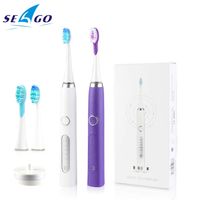 Seago 986 Electric Toothbrush for Adults Magnetic levitation Power Deep Clean Teeth 3 Brush Heads 2min Timer Dental Care 211228