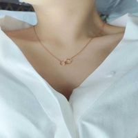 Factory Price Stainless Steel Jewelry Chain Necklace Love Quality Design Designer Famous Brand Circle Ring Couple Jewellery