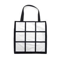 Сублимационная сетка сумка сумка сумка пустой белый DIY тепло передача сумасшедший 9 панелей ткань многоразовый хранение подарочная сумка сумка FFA4521