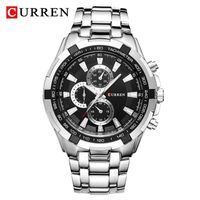 CURREN 8023 Quartz Watch Men Waterproof Sport Military Watches Mens Business Stainless Steel Wristwatch Male Clock reloj hombre 220117