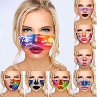 8 Styles sexy Lippen Designer-Gesichtsmasken 3D-Druck Schutz Maske Staub und Dunst mit PM2.5 Breathgesichtsmaske freien Verschiffen KKA1591