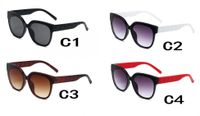 Occhiali da sole in bicchiere da sole rosso Bella donna Brand Brand Black Black Nice Driving Beach Sunglasses 4colour Glasses Uomo Antivento Spedizione gratuita