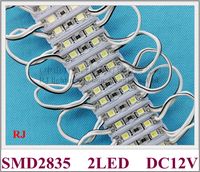 26 مم × 07 مم SMD 2835 مصباح مصباح وحدة LED لعلامة مصغرة ورسائل DC12V 2LED 0.4W الإيبوكسي مقاوم للماء عالية المصنع مشرق البيع المباشر