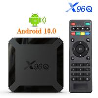 X96Q Android 10 Allwinner H313 Quad Núcleo Smart TV 4K Smart TV Box Set Top Box Media Player PK X96 Mini T95