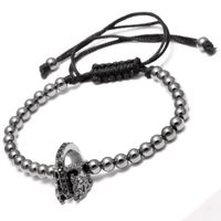 Casque de conception populaire Bracelet de charme 4mm Cuivre Bead Bracelets Bijoux pour hommes Cadeau