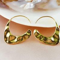 2020 Nuevo Diseñador Gold Acero Inoxidable Pendientes para mujer Geometría de la pasarela Joyas de lujo Popular Japón Corea