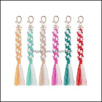 Keychains Fashion Accessories Woven Keychain Pendant Creative Corn String Tassel Lage Decoration Key Chain Diy Gift Keyring Drop Delivery 20