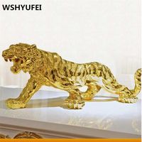 Resin Tiger Chinese Zodiac Tiger Home Decorations Natural Resin Making Birthday Gifts and Christmas Gifts Wedding decoration 220104