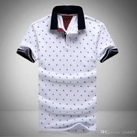 Мужская рубашка Polos Parted 100% хлопок с коротким рукавом Camisas отловка воротника мужские рубашки