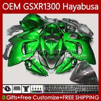 Injektionskropp för Suzuki Hayabusa GSXR-1300 GSXR 1300 CC 2008 2019 77NO.006 GSX-R1300 GSXR1300 08 09 10 11 12 13 1300cc GSX R1300 14 15 16 17 18 19 OEM Fairing Pearl Green Blk