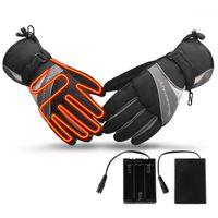 Зимние теплые мотоциклетные перчатки водонепроницаемые подогрев перчатки USB Аккуратный лыж снегоходы езды на отопление1