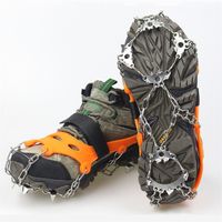 19/23 Teeth Climbing Crampons Traction Cleats Stainless Steel Anti-Slip Grips Ice Snow Shoes Boots Walking Hiking Accessories 220218