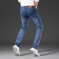 Plus Größe 2021 Neue Herren Stretch Reguläre Fit Jeans Business Casual Classic Style Mode Denim Hose Männliche Blau Overalls Hosen