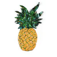 Gele schattige fruit ananas kledingstuk accessoires naaigere hulpmiddelen geborduurde patch Elke vorm kan worden aangepast