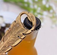 NEWMetal Feather Beer Bottle Opener Portable Alloy Bar Beer Bottles Openners Birthday Wedding Favors RRF13593
