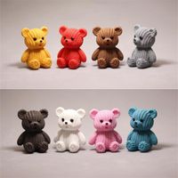 DHL Plush toys party homes decoration accessories cute plastic teddy bear miniature fairy easter animal garden figurines home decorations