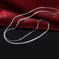 Прибытие цепей 2 мм 16 дюймов-30 дюймов плоский змеи цепи ожерелья из тонких мужчин ювелирные изделия 925 стерлингового серебра ожерелье из Colar для женщин