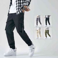 2021 tooling casual pants men's spring and Autumn New Korean youth student fashion loose nine point trend Leggings