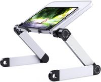 Altura ajustável com fã laptop stand cama portátil mesa portátil mesa dobrável mesa branca