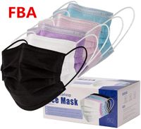 Multi Colores Dispositivo Máscara 3 Capas a prueba de protectores faciales Facial Cubierta protectora anti-polvo Salón desechable Larraop Facenas Facemask Mascarillas