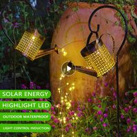 مصابيح الطاقة الشمسية LED مصباح كهربائي يعمل بالطاقة الري من الزخرفة في الهواء الطلق حديقة المزارعين الديكور الحديد المطاوع جوفاء