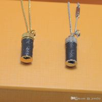 Best Selling Perfume Bottle Necklace Top Quality Couple Necklace 2 Color Golden Long Necklace Fashion Jewelry Supply Wholesale