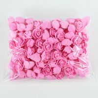 Decorative Flowers & Wreaths 50 100 200Pcs Teddy Bear Of Roses 3cm PE Foam Rose Head Artificial Flower Home Wreath Wedding Valentines Day DI