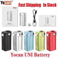 Original Yocan Uni s Box Mod Valtion Valtion de la variable Préchauffe VV 400MAH Batterie Vape ECIGS POUR 510 Cartouches d'huile épais magnétique 100% authentiques