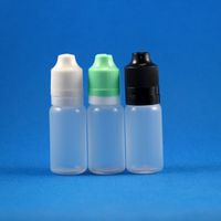 100 sets / lot 15ml botellas de plástico gotero tamaño evidente niño tapa a prueba de doble prueba larga puntas de agujas delgadas e vapor cig líquido 15 ml