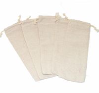 Sacchetto di stoccaggio di paglia portatile di paglia della biancheria di cotone della tela da imballaggio Piccolo sacchetto del panno per il sacchetto del coulisse di viaggio del picnic