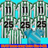95 97 Real Betis retro HOME AWAY soccer jerseys Real Betis Match Worn Menendez FINIDI 25 RIOS 21 FINIDI 11 football jerseys maillot de foot