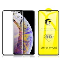 Real 9D Full Cover Tempered Glass Big Arc edge 9H Screen Protector films for iphone 6 7 8 plus x xs xr 11 13 12 mini pro max