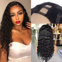 Cambodian Human Hair Wigs Loose Deep Wave U Part Wig Middle ...